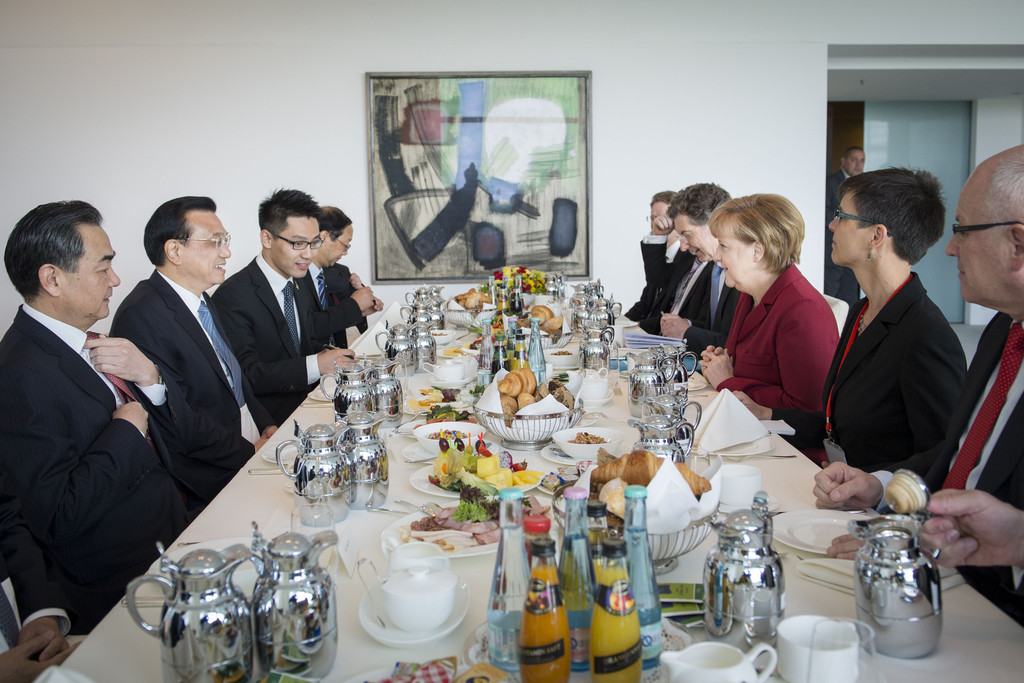 Angela Merkel y el Primer Ministro de China