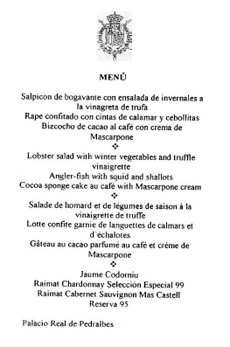 menú