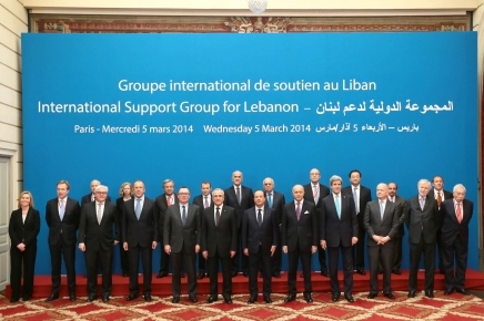 foto familia de la reunión del grupo de apoyo al Líbano