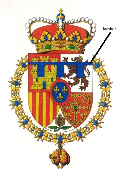 símbolos armas del Príncipe con lambel