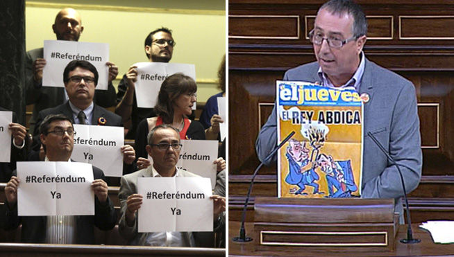 Protestas en el hemiciclo