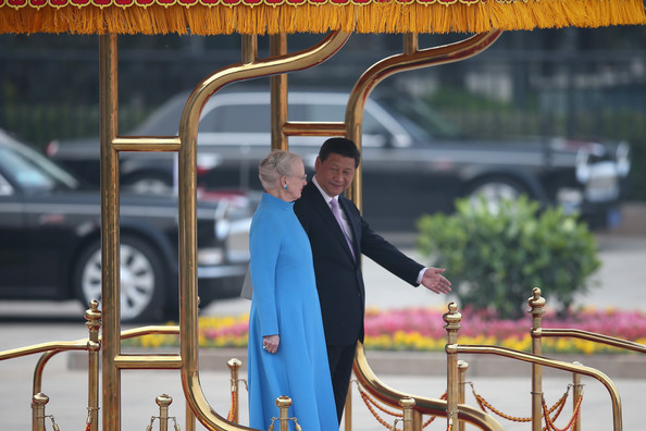 La reina de Dinamarca y el Primer Ministro de China