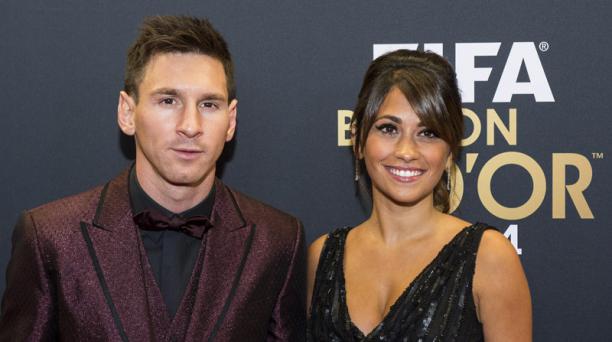Messi y su mujer