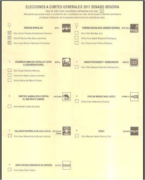senado papeleta 2011