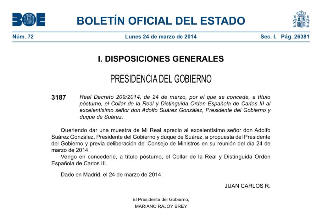 BOE 24 marzo 2014