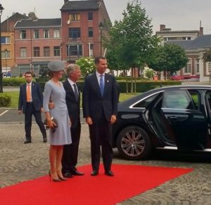 guerra El rey Felipe VI es recibido por los reyes de Bélgica