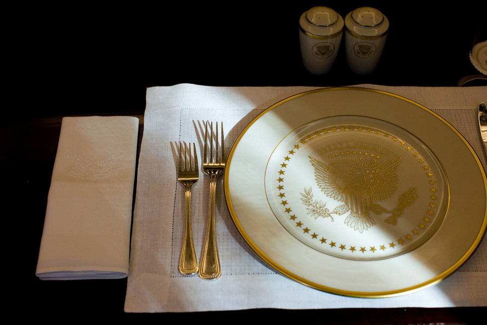 Puesto de mesa en la Casa Blanca