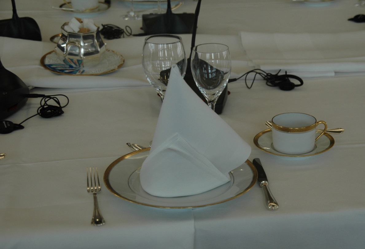 Puesto de mesa desayuno en Comisión Europea 2