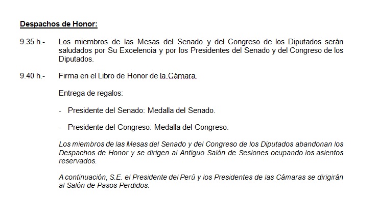 Despachos de Honor